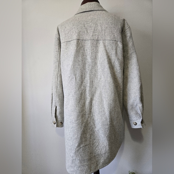 GENTLE FAWN Heather Grey "Kyleen" Wool Blend Sweater Jacket. Size Small - Picture 7 of 15